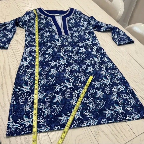 Cabana Life Blue and White Floral Coverup Dress - Picture 10 of 13